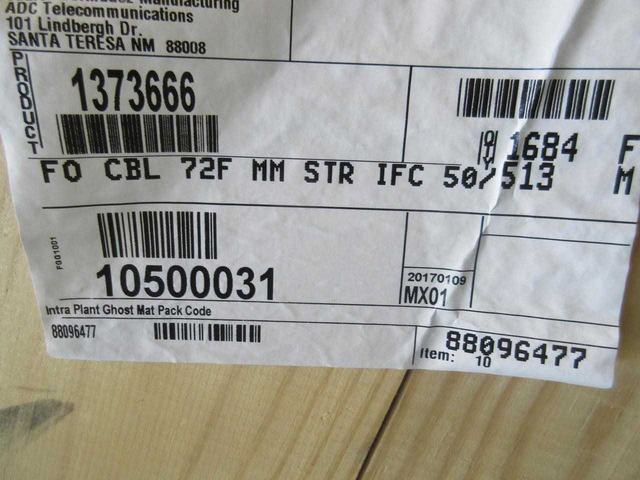 Commscope 103802231-01 Multi Mode Fiber Optic Cable 10 GbE OFNP FT6 75C 1468 - FIBER OPTIC CABLE