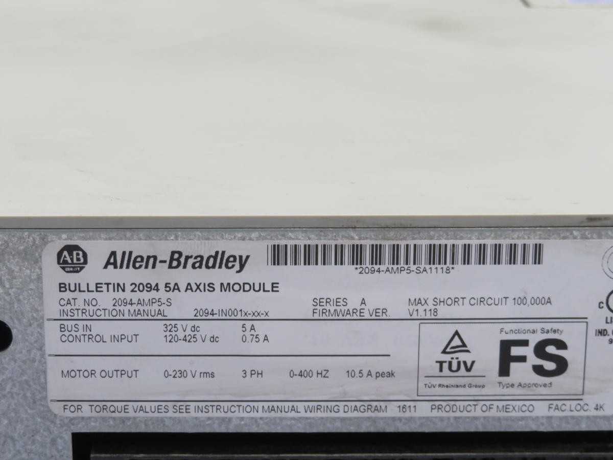 Allen Bradley 2094-AMP5-S 5A Axis Module T211208 - Reliable Performance - SERVO DRIVES