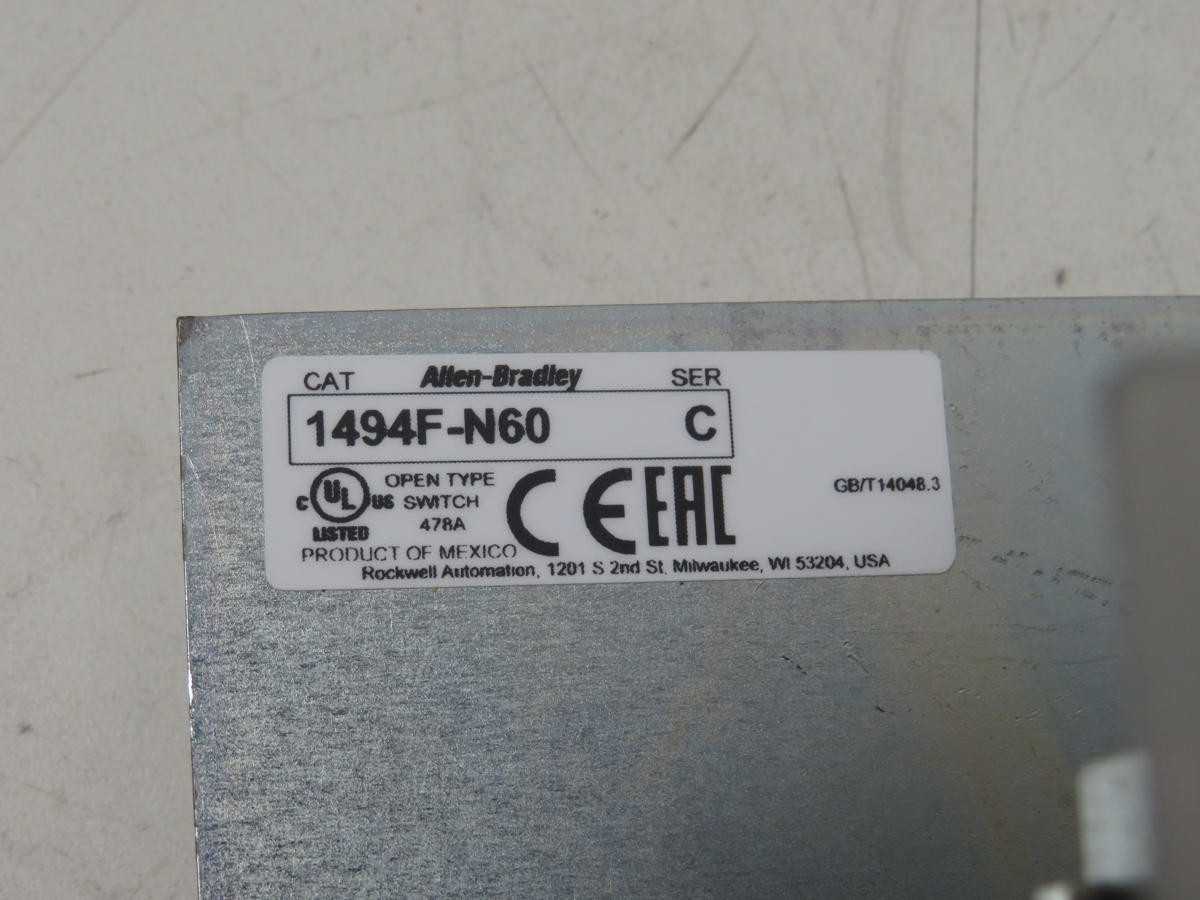 Allen Bradley 1494U-D60 Disconnect Switch 60 Amp With Handle T195862 - DISCONNECT SWITCHES