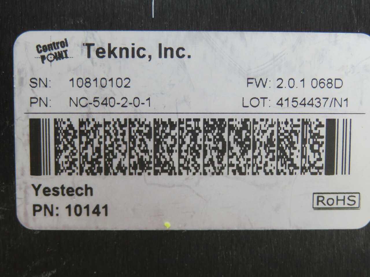 TEKNIC NC-540-2-0-1 10141 NETWORK CONTROLLER T271049 - AUTOMATION & CONTROLS