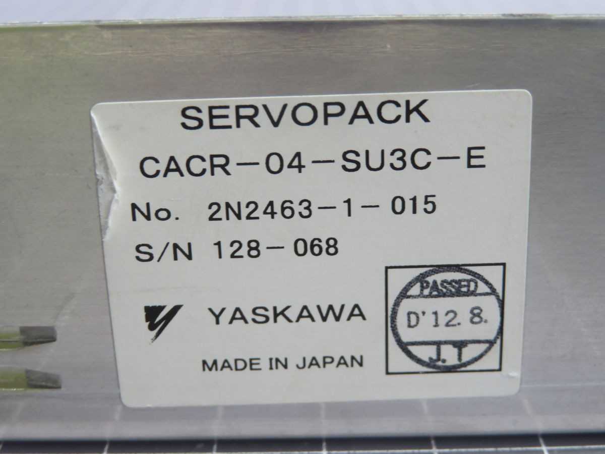 YASKAWA CACR-04-SU3C-E SERVO PACK SERVO DRIVE T247014 - SERVO DRIVES