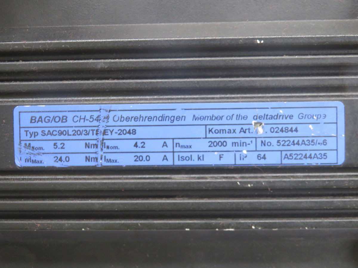 Bag SAC90L20/3/TB/EY-2048 Servo Motor T247286 - SERVO