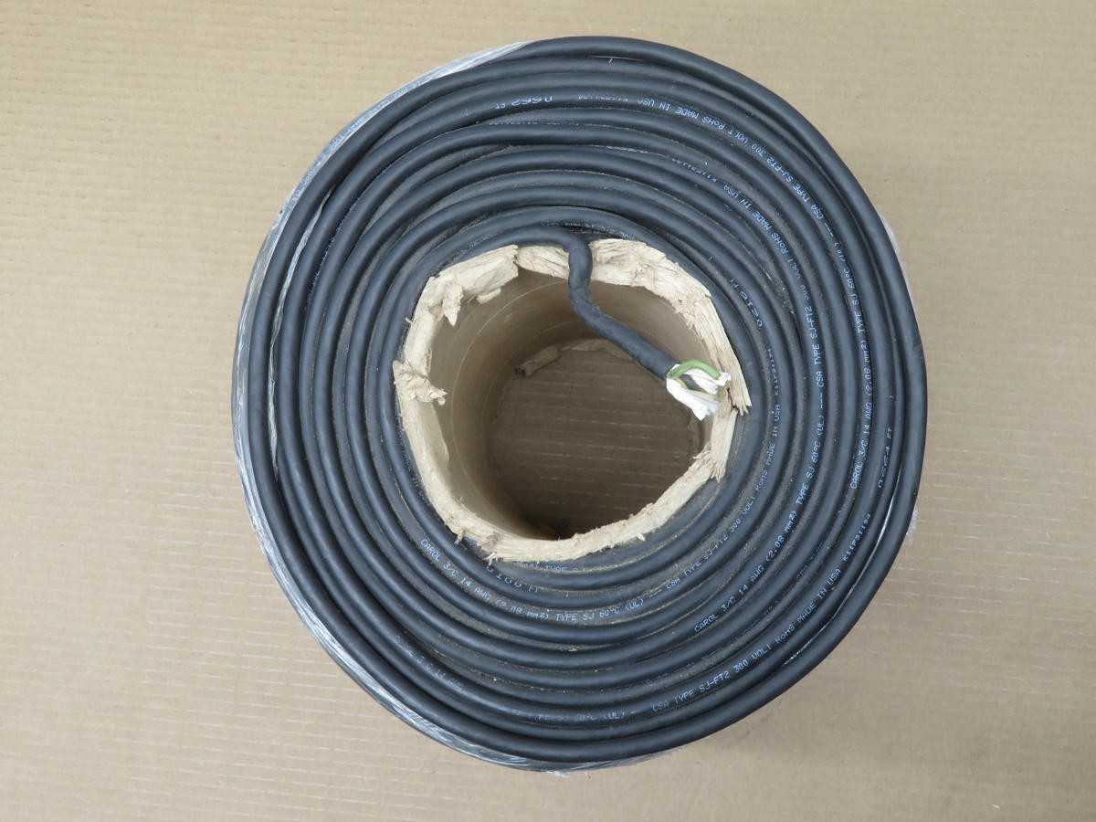 Lot Of 1000 Ft Carol 01362.41T.01 Junior Service Cord 14/3 SJ Black T216685 - CORDSET CABLES