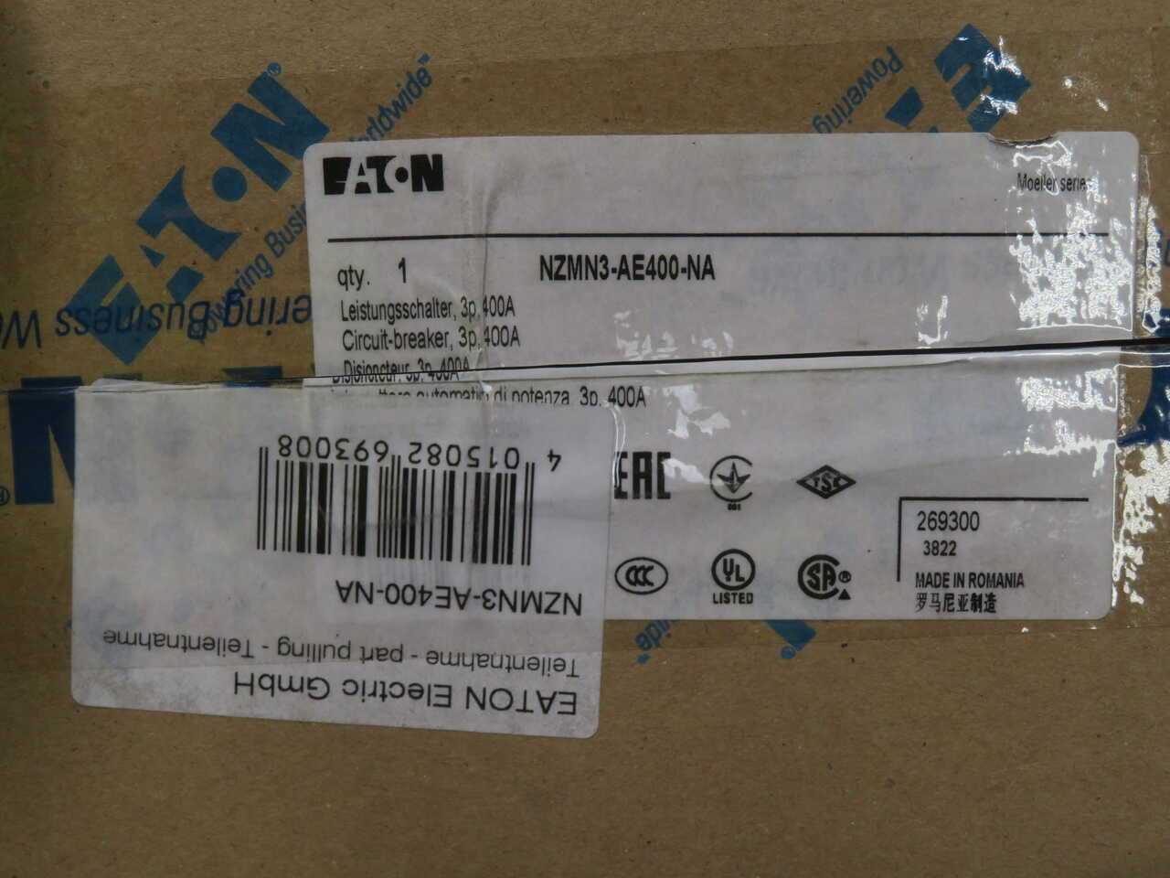 EATON NZMN3-AE400-NA 400A MOLDED CASE CIRCUIT BREAKER FRAME - CIRCUIT BREAKERS