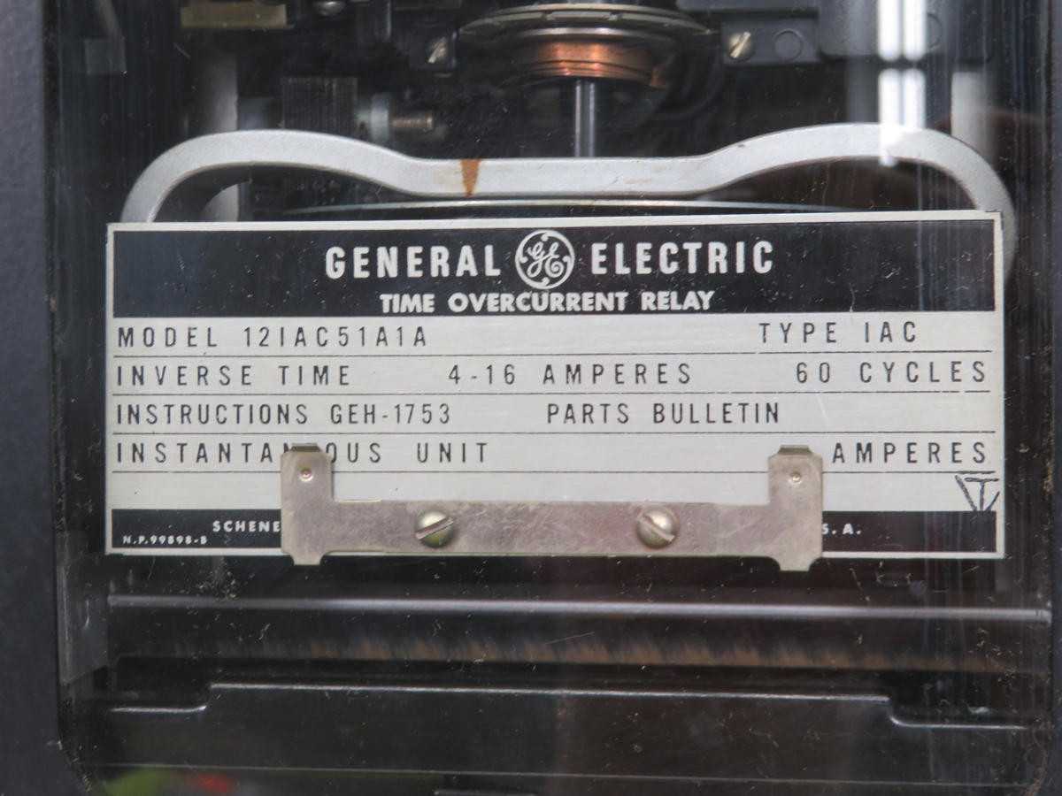 GE 121AC51A1A TIME OVERCURRENT RELAY T202240 - ELECTRICAL COMPONENTS