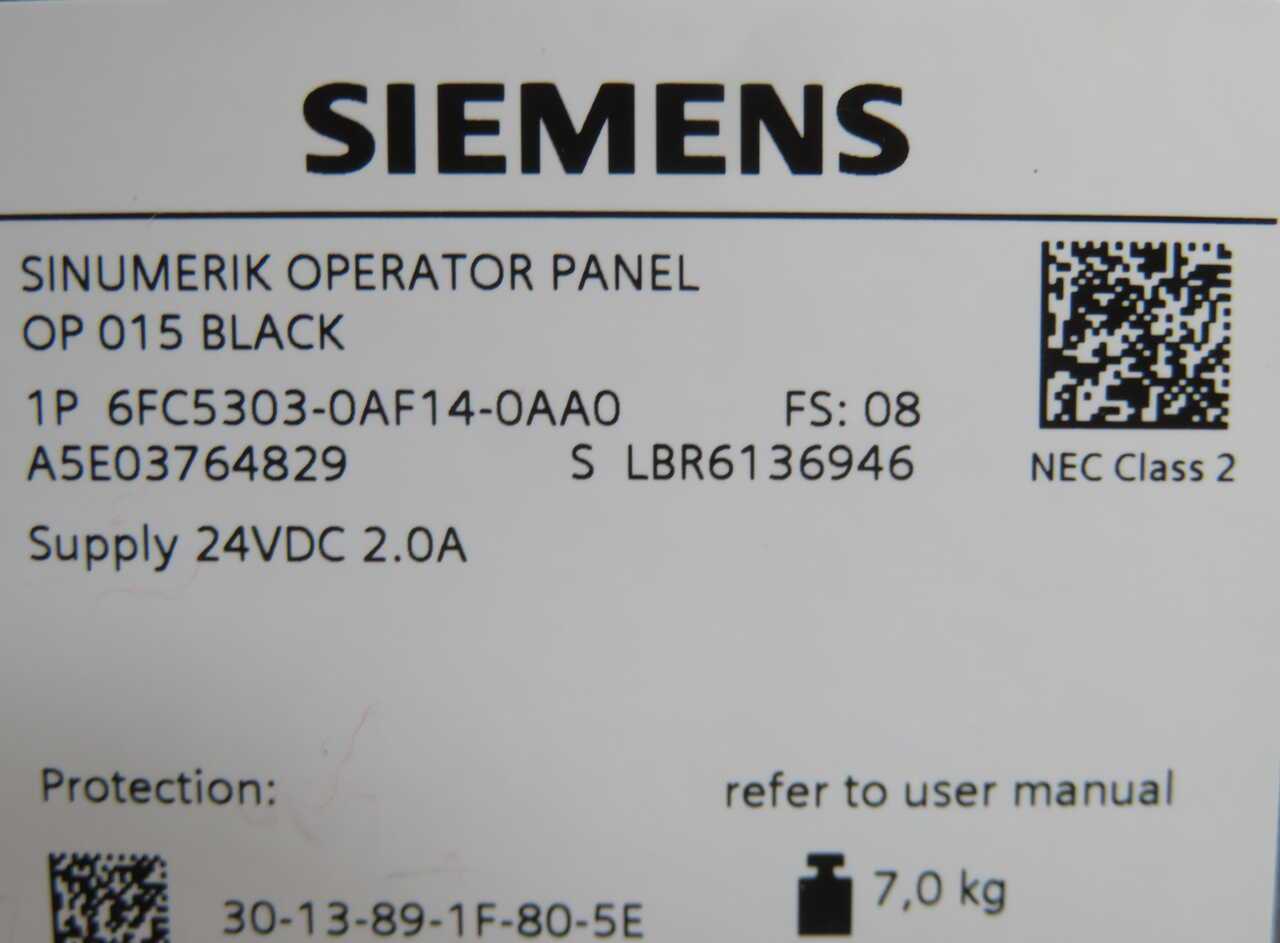 SIEMENS 6FC5303-0AF14-0AA0 SINUMERIK OPERATOR DISPLAY PANEL T272158 - HMIS & DISPLAYS