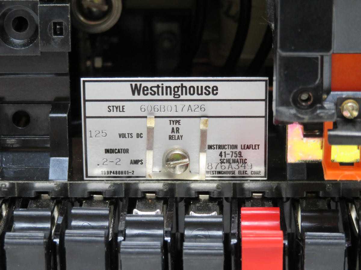 WESTINGHOUSE 606B017A26 TYPE AR RELAY T210299 - PROTECTION RELAY