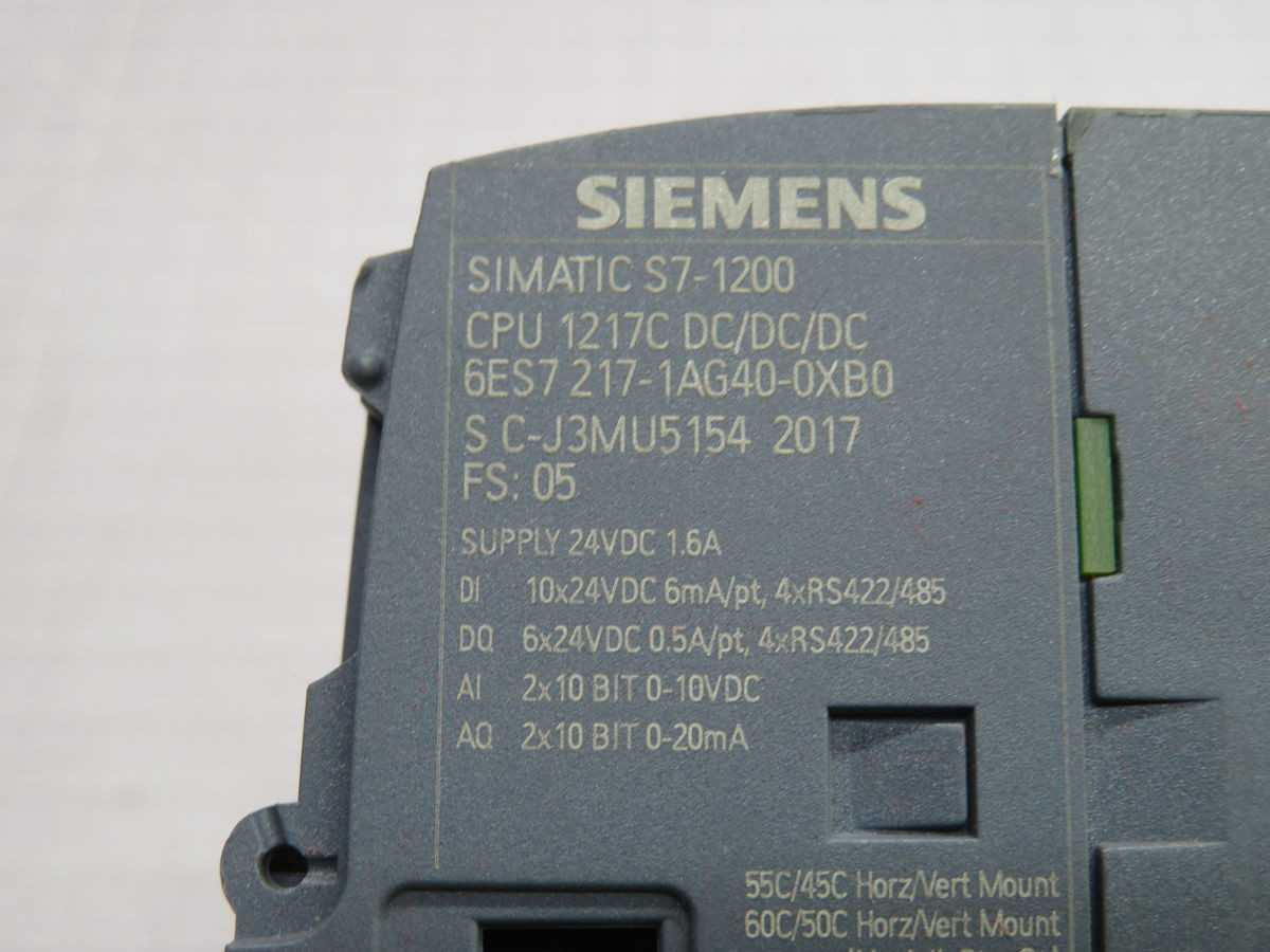 SIEMENS 6ES7 217-1AG40-0XB0 COMPACT CPU T259816 - PLC MODULES