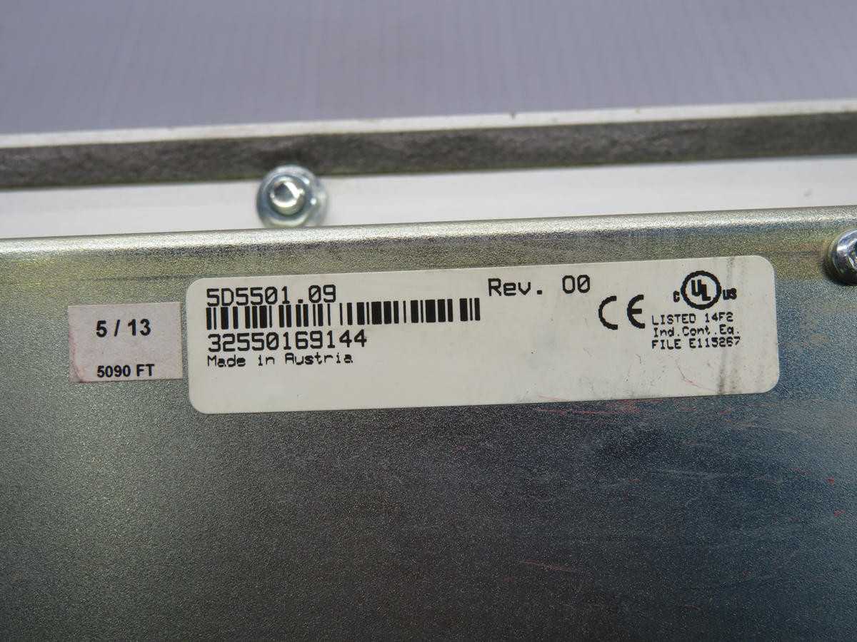 Fette 5D5501.09 Panel With Keyboard T209749 - OPERATOR INTERFACE PANELS