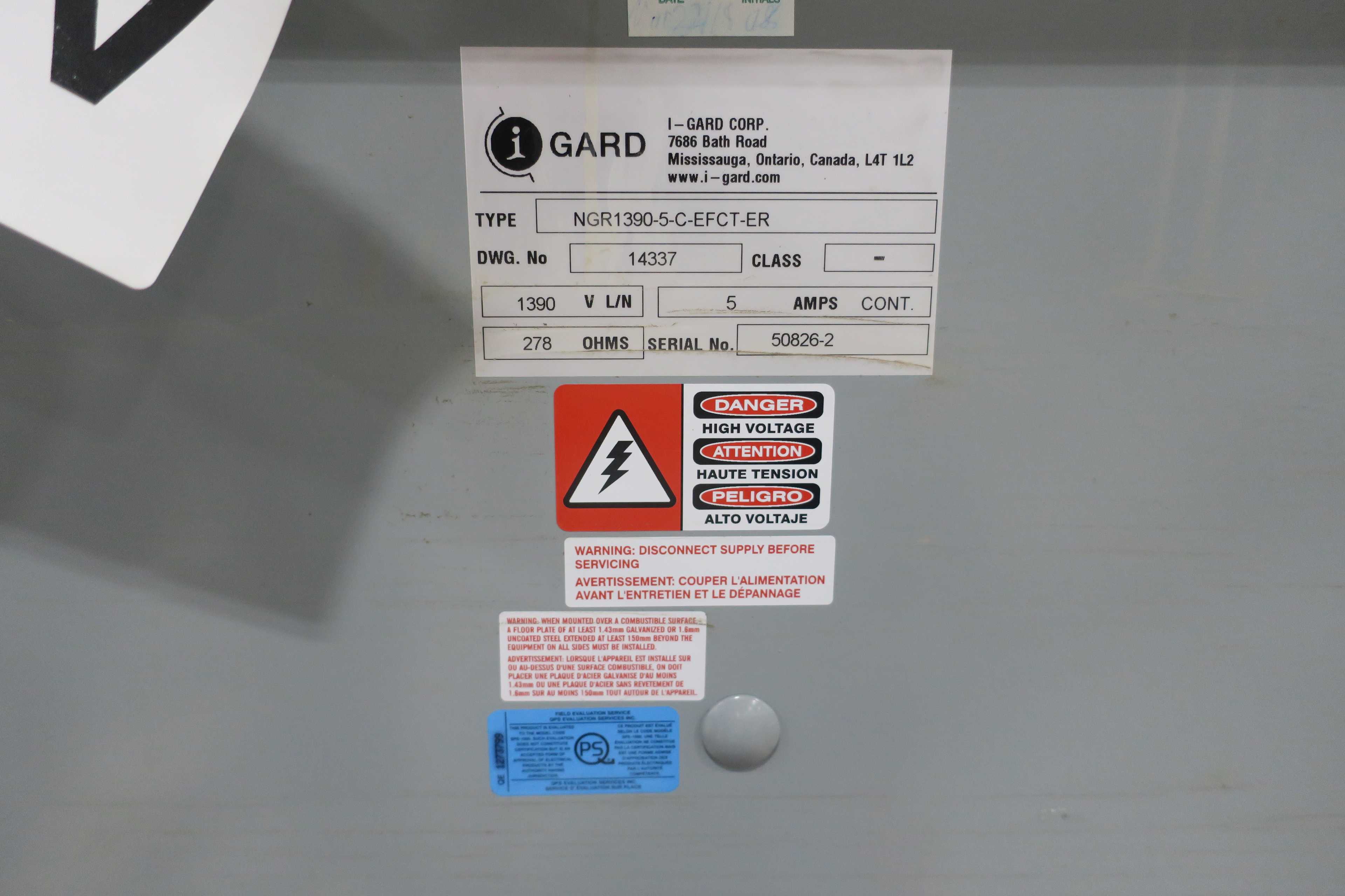 SKU 1786879 - I-GARD NGR1390-5-C-EFCT-ER - ELECTRICAL COMPONENTS