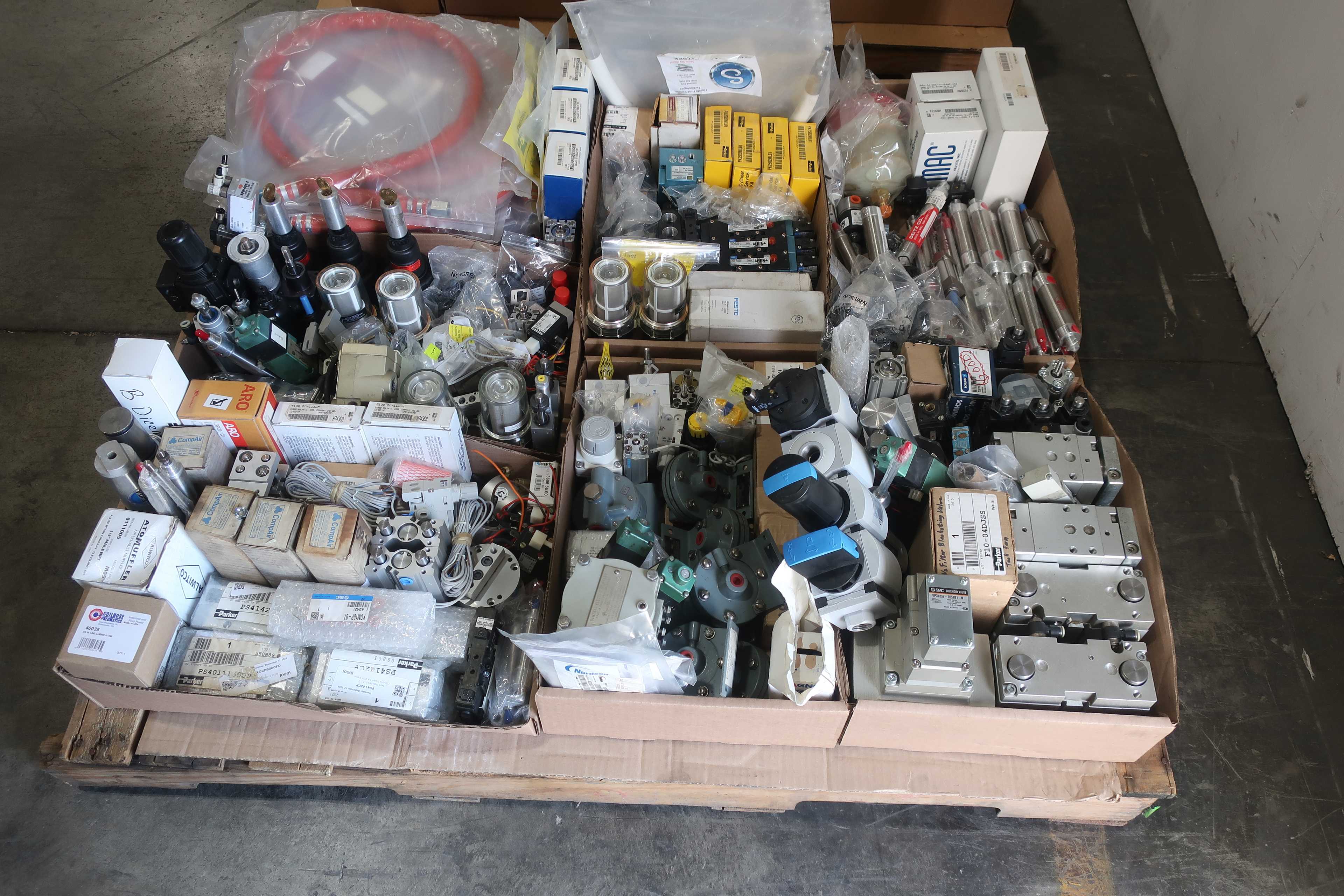 SKU 1770013 - 2 PALLETS OF ASSORTED PNEUMATIC REPLACMENT PARTS - PNEUMATIC PARTS