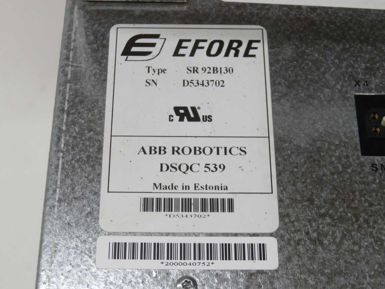 ABB DSQC 539 SR 92B130 POWER SUPPLY T271823 - AC VFD DRIVES