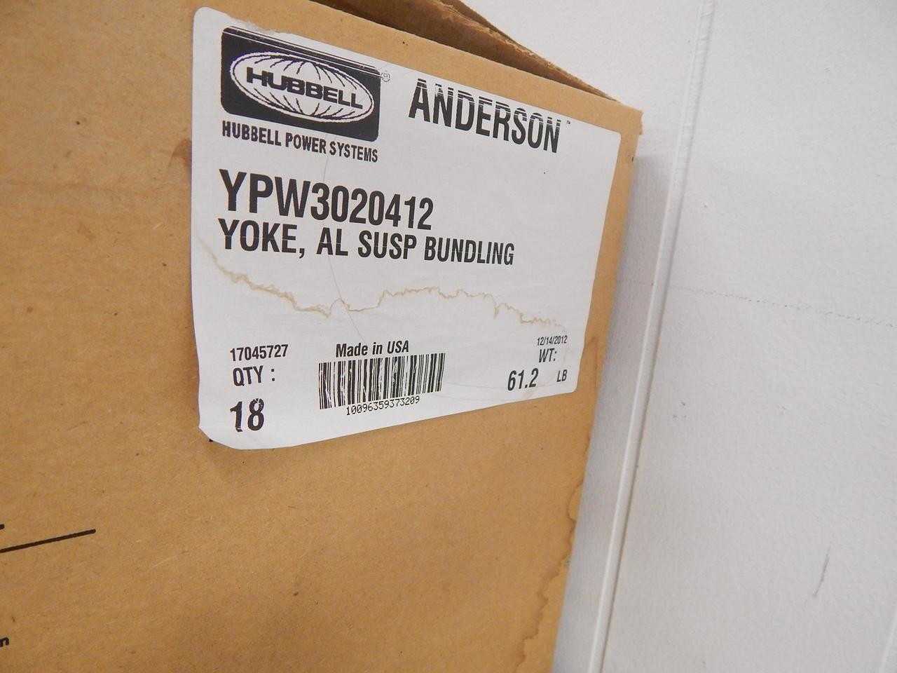 LOT OF 18 HUBBELL ANDERSON YPW3020412 YOKE AL SUSP BUNDLING T92448 - ELECTRICAL COMPONENTS
