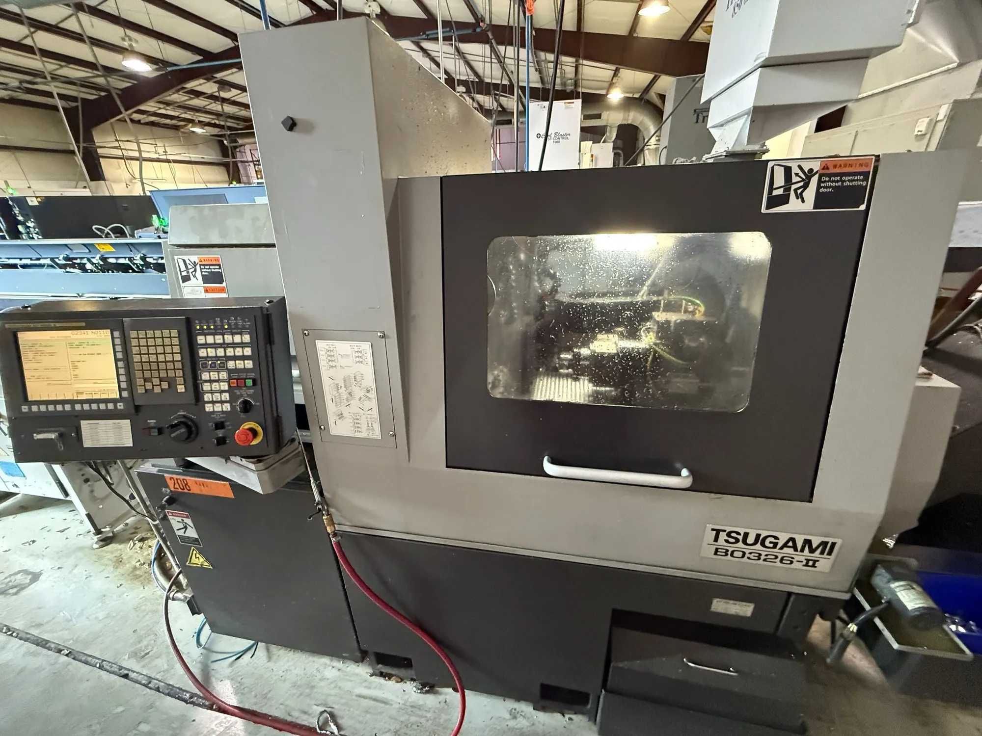 2014 Tsugami B0326-II Swiss Lathe With 7.5 HP, 8000 RPM, Mist Collector & High Pressure Coolant - SWISS LATHES
