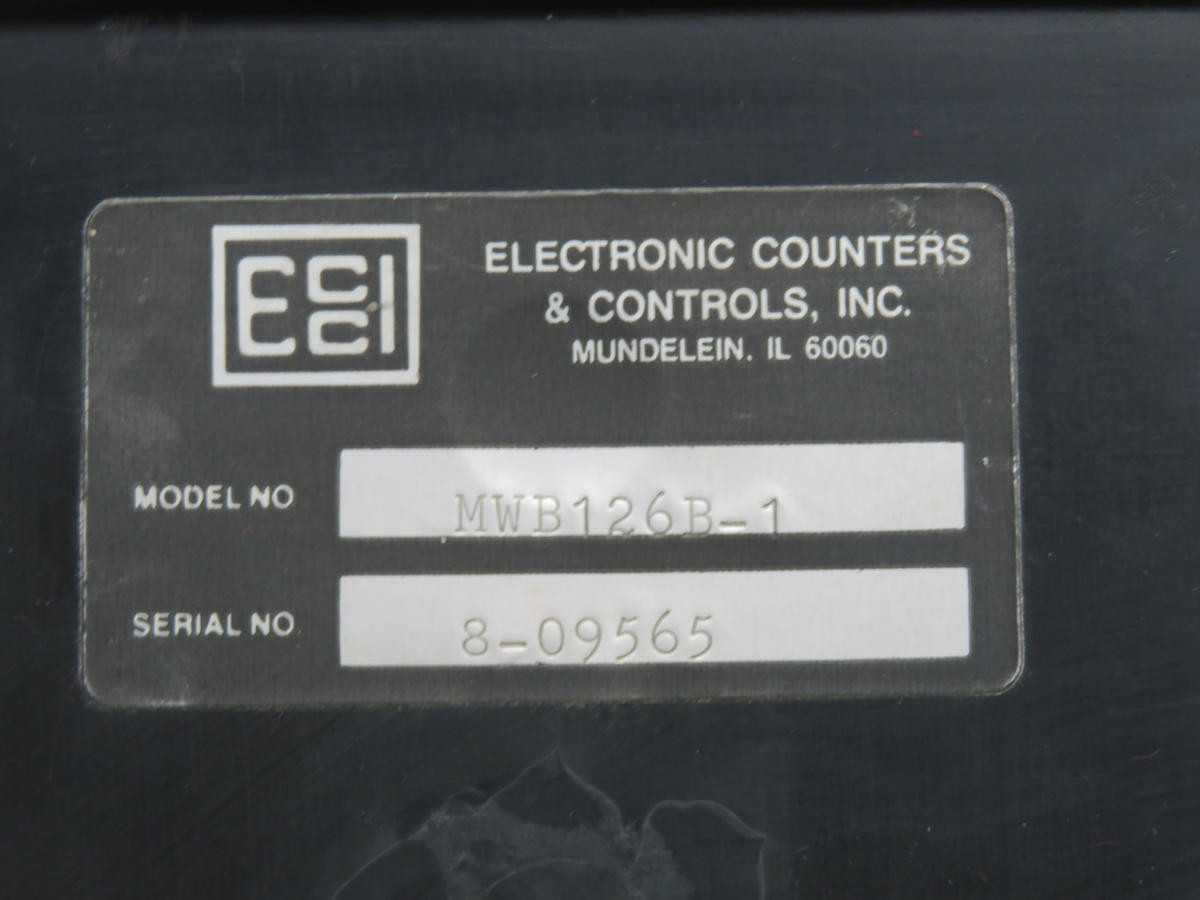 ECCI MWB126B-1 COUNTER/TIMER T231339 - ELECTRICAL COUNTERS