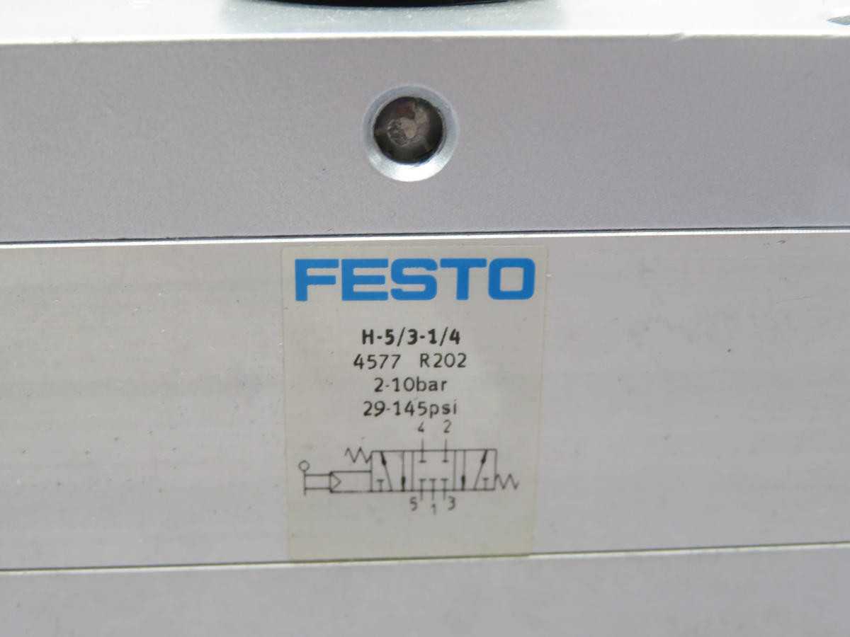FESTO H-5/3-1/4 TOGGLE LEVER VALVE T221590 - PNEUMATIC VALVE