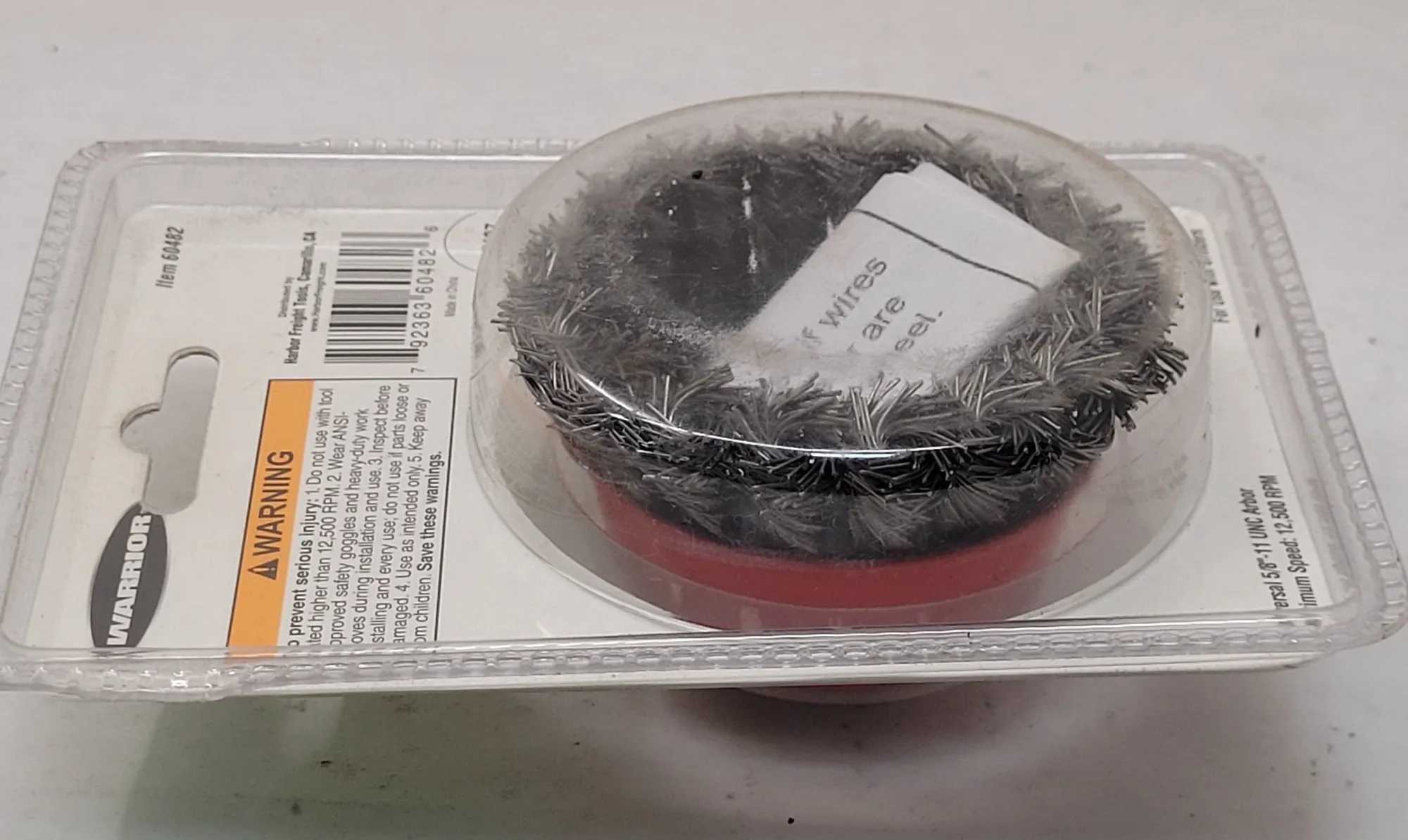 Warrior 3" Twisted Wire Cup Brush For Heavy-Duty Cleaning - MACHINING ACCESSORIES & TOOLING