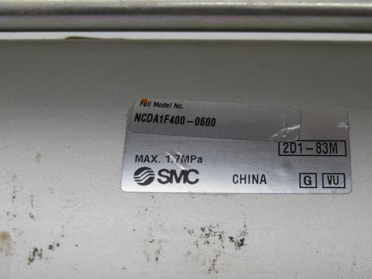SMC NCDA1F400-0600 PNEUMATIC AIR CYLINDER T270409 - PNEUMATIC CYLINDERS & ACTUATORS