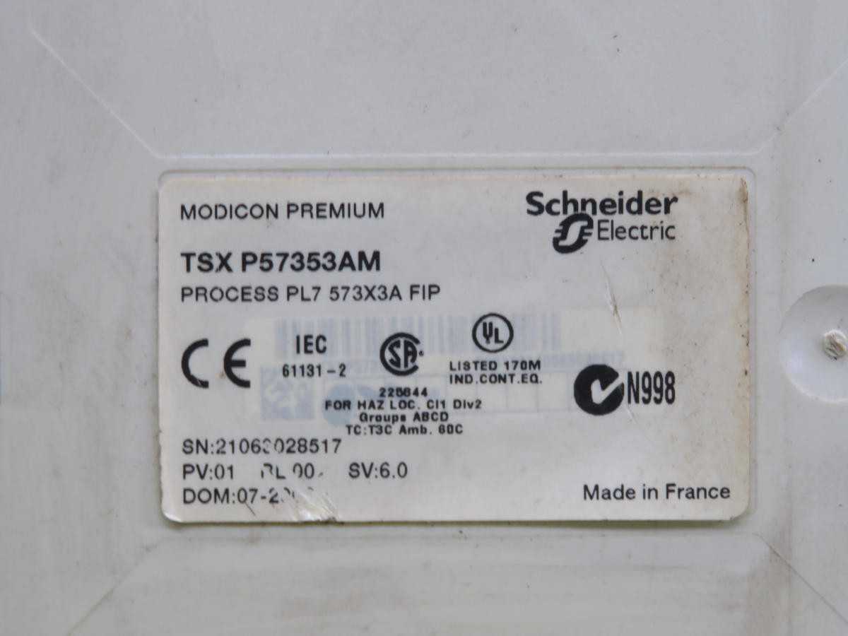 SCHNEIDER ELECTRIC TSXP57353AM PLC MODULE/RACK T229323 - PLC MODULES