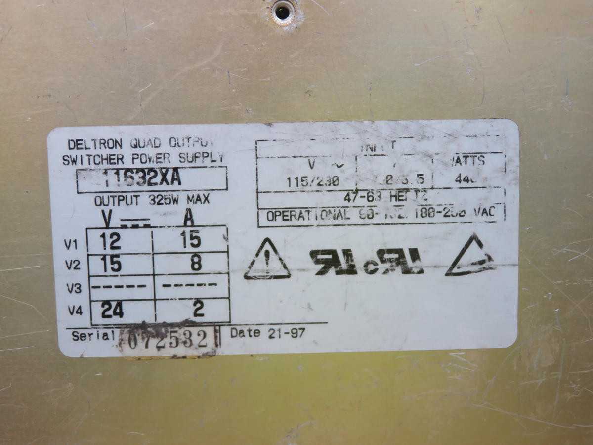 Deltron 11632XA Power Supply T224982 - Reliable Performance for Your Equipment - POWER SUPPLIES