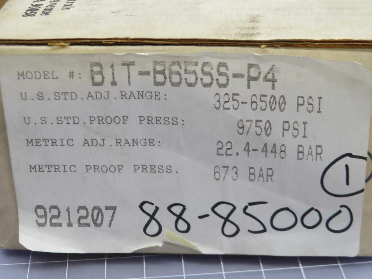 BARKSDALE B1T-B65SS-P4 BOURDON TUBE SWITCH T240537 - SWITCHES