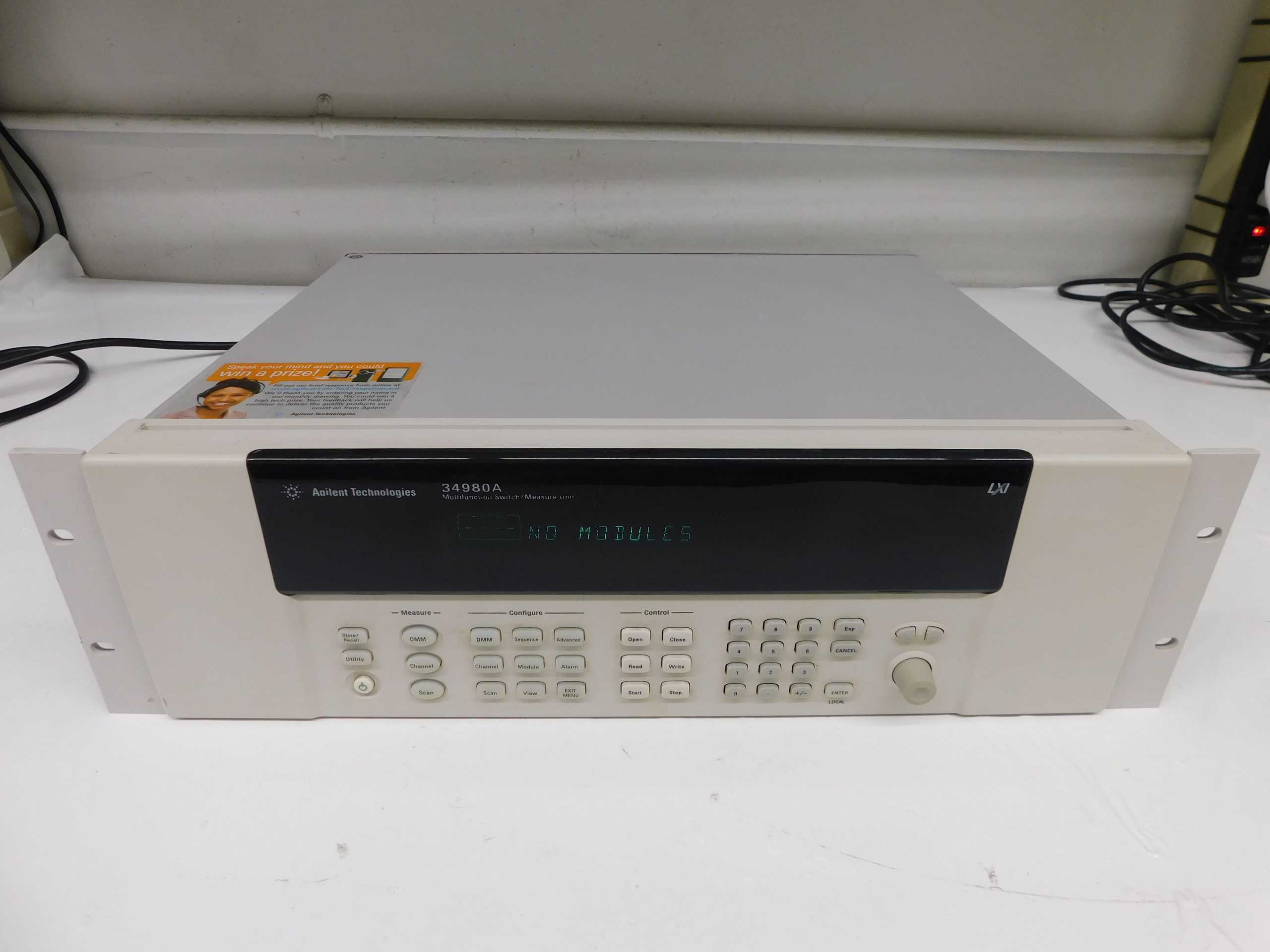 AGILENT 34980A 8-SLOT MULTIFUNCTION SWITCH/MEASURE MAINFRAME - USED M7856 - POWER SUPPLIES