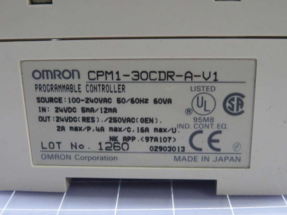 OMRON CPM1-30CDR-A-V1 PROGRAMMABLE CONTROLLER T253926 - PLC MODULES