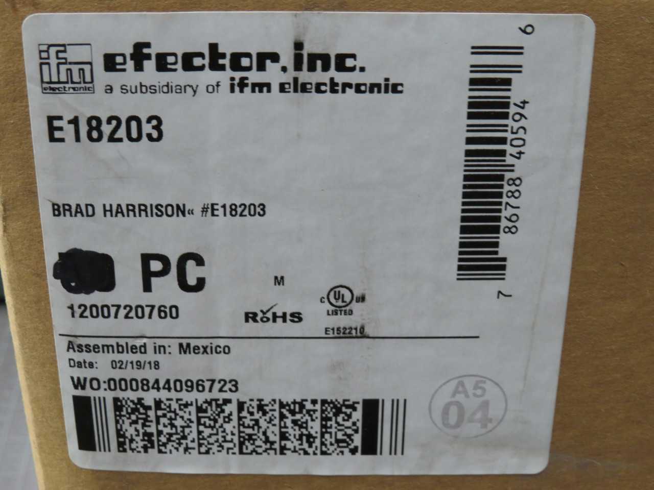 LOT OF 50 IFM ELECTRONIC 1200720760 E18203 ACTUATOR CABLE T168318 - CORDSET CABLES