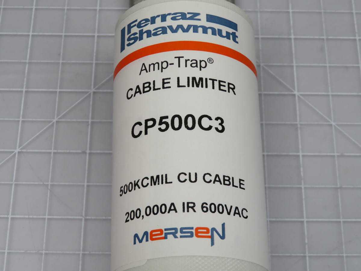 FERRAZ SHAWMUT CP500C3 AMP-TRAP CABLE LIMITER 500KCMIL CU FUSE 200000A IR 600VAC T193320 - FUSES