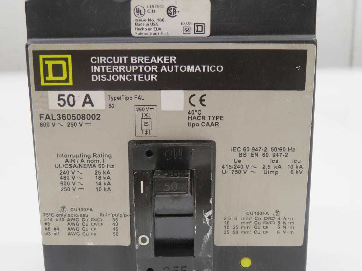 Square D FAL360508002 Molded Case Circuit Breaker - CIRCUIT BREAKERS