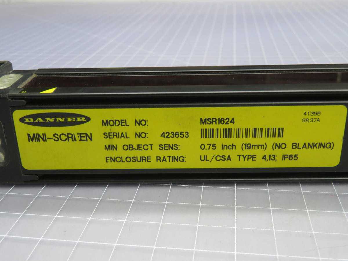 Banner MSR1624 Receiver T233132 - High Performance Sensor Solution - SENSORS