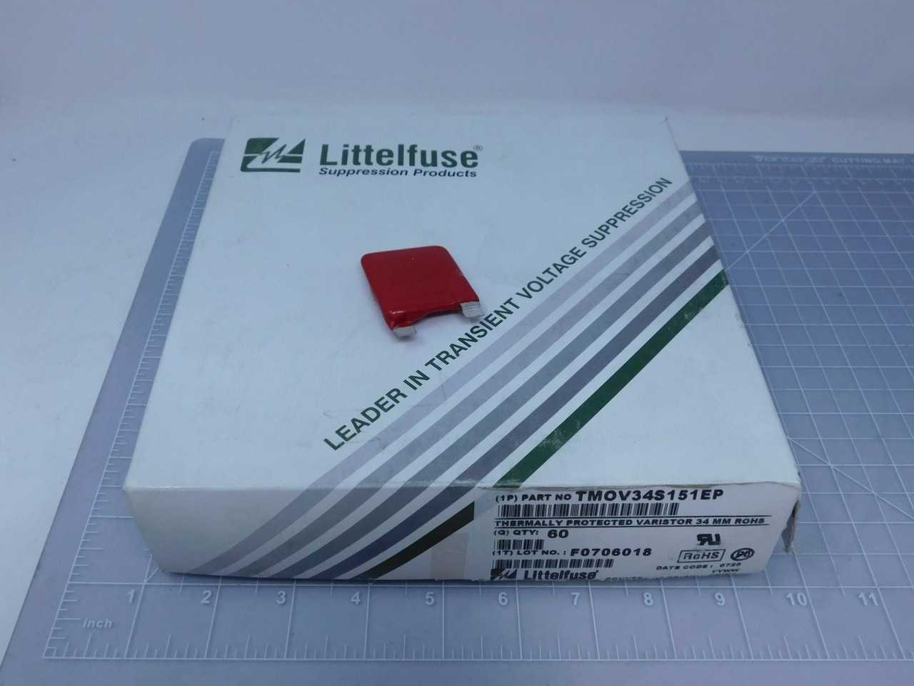 LOT OF 60 LITTELFUSE TMOV34S151EP THERMALLY PROTECTED VARISTORS 34 MM DISC T137666 - CIRCUIT BREAKERS