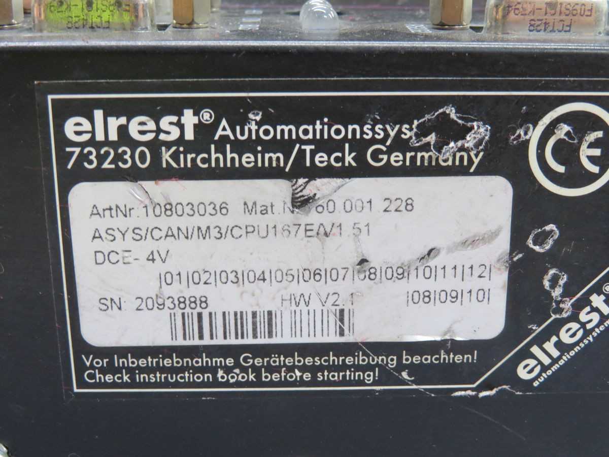 ELREST ASYS/CAN/M3/CPU167E/V1.51DCE-4V SERVO DRIVE T247660 - SERVO DRIVES