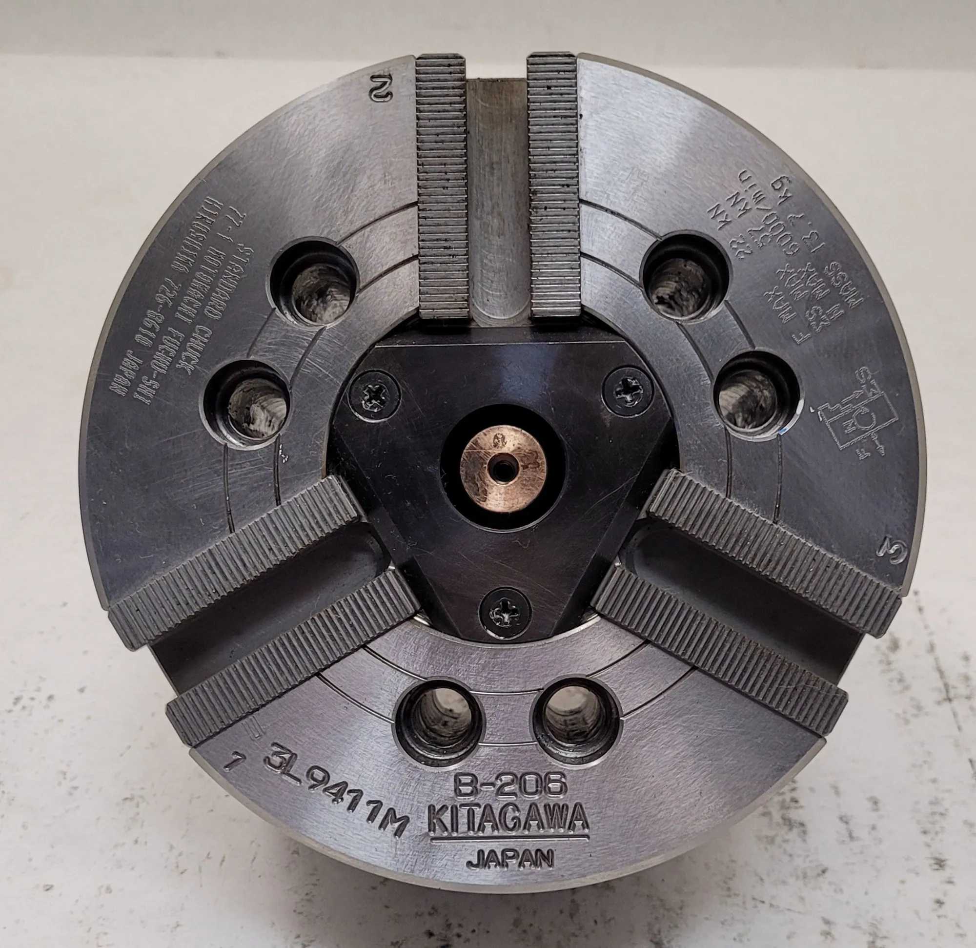 6in Kitagawa B-206 3 Jaw Lathe Power Chuck - MACHINING ACCESSORIES & TOOLING