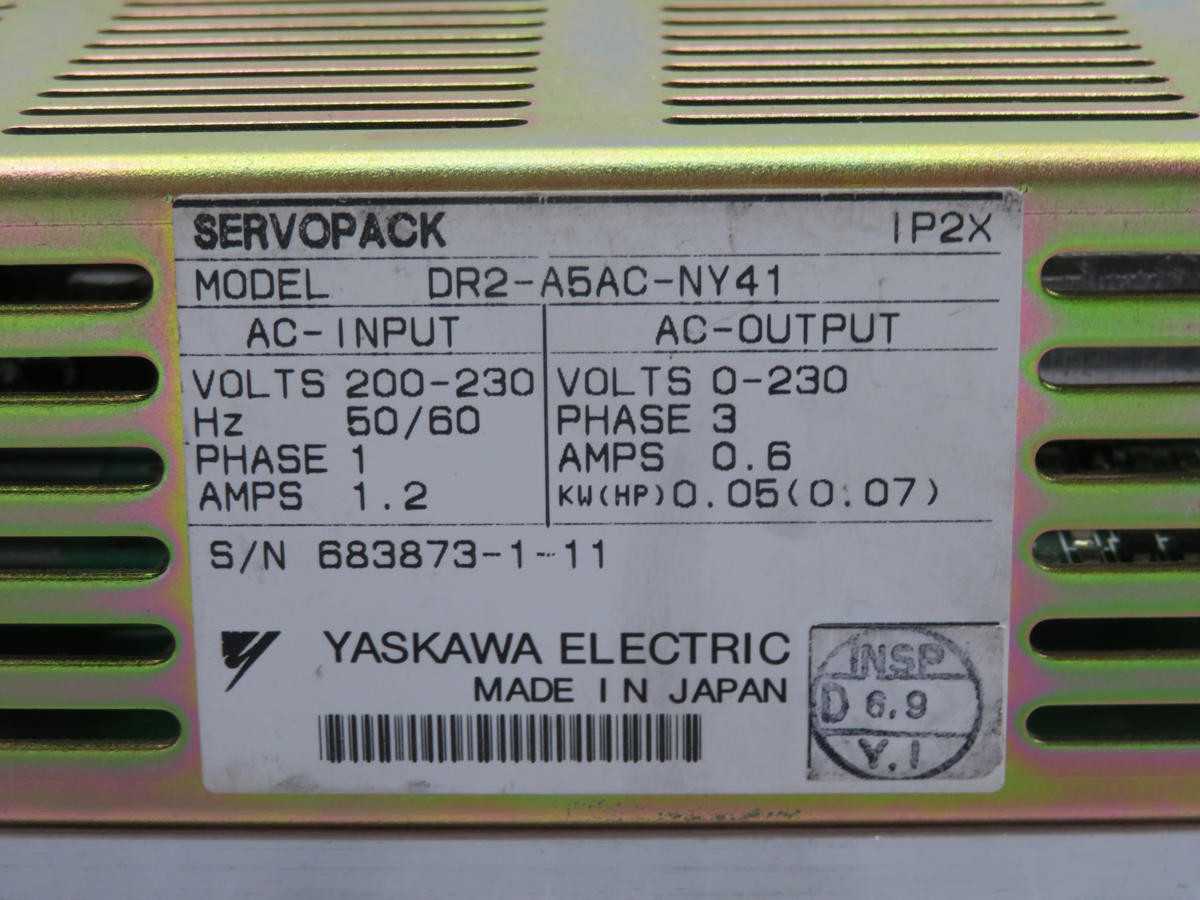 YASKAWA DR2-A5AC-NY41 SERVO DRIVE T214276 - SERVO