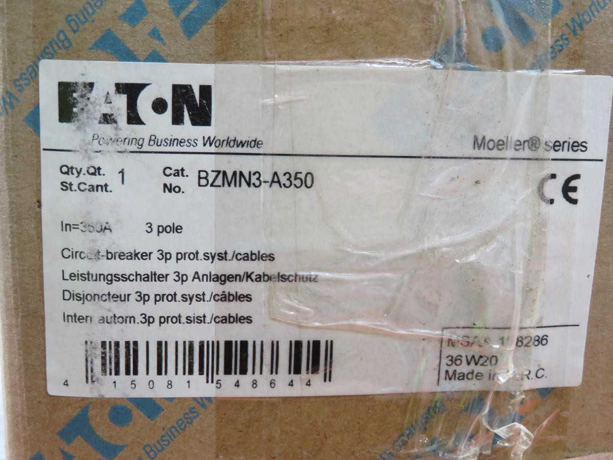 EATON BZMN3-A350 MOLDED CASE CIRCUIT BREAKER T217988 - CIRCUIT BREAKERS