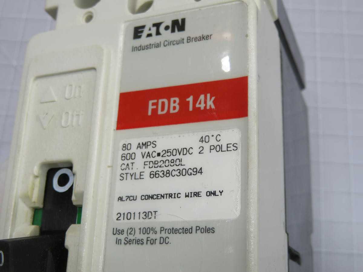 EATON FDB2080L MOLDED CASE CIRCUIT BREAKER T221660 - CIRCUIT BREAKERS