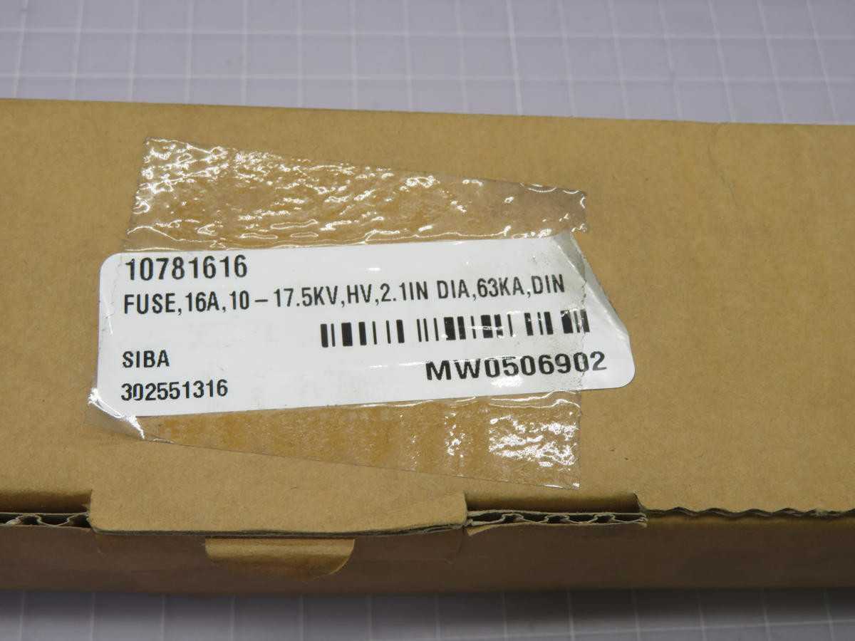 SIBA 302551316 FUSE 16A 10-17 KV 2.1 IN DIA 63 KA T223838 - FUSES