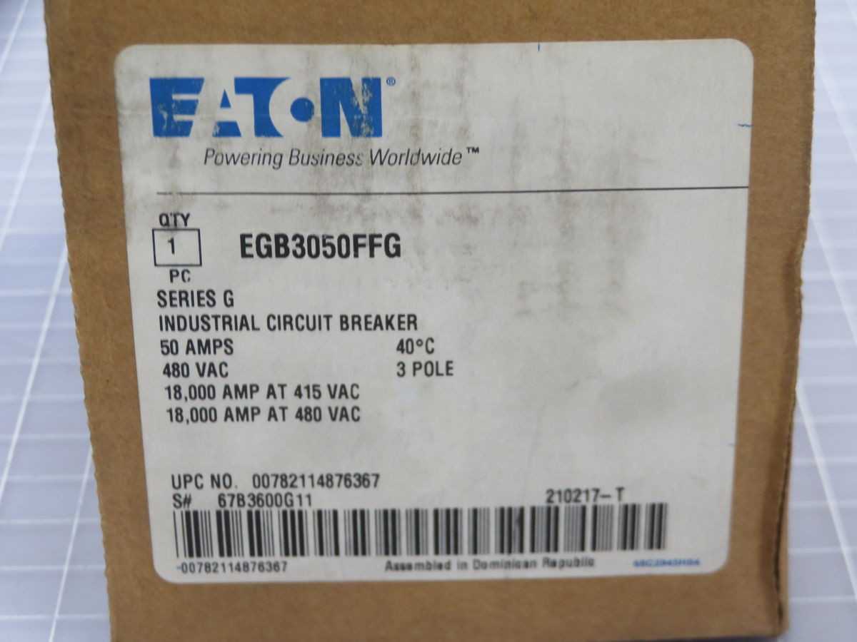 Eaton EGB3050FFG Molded Case Circuit Breaker T246044 - CIRCUIT BREAKERS