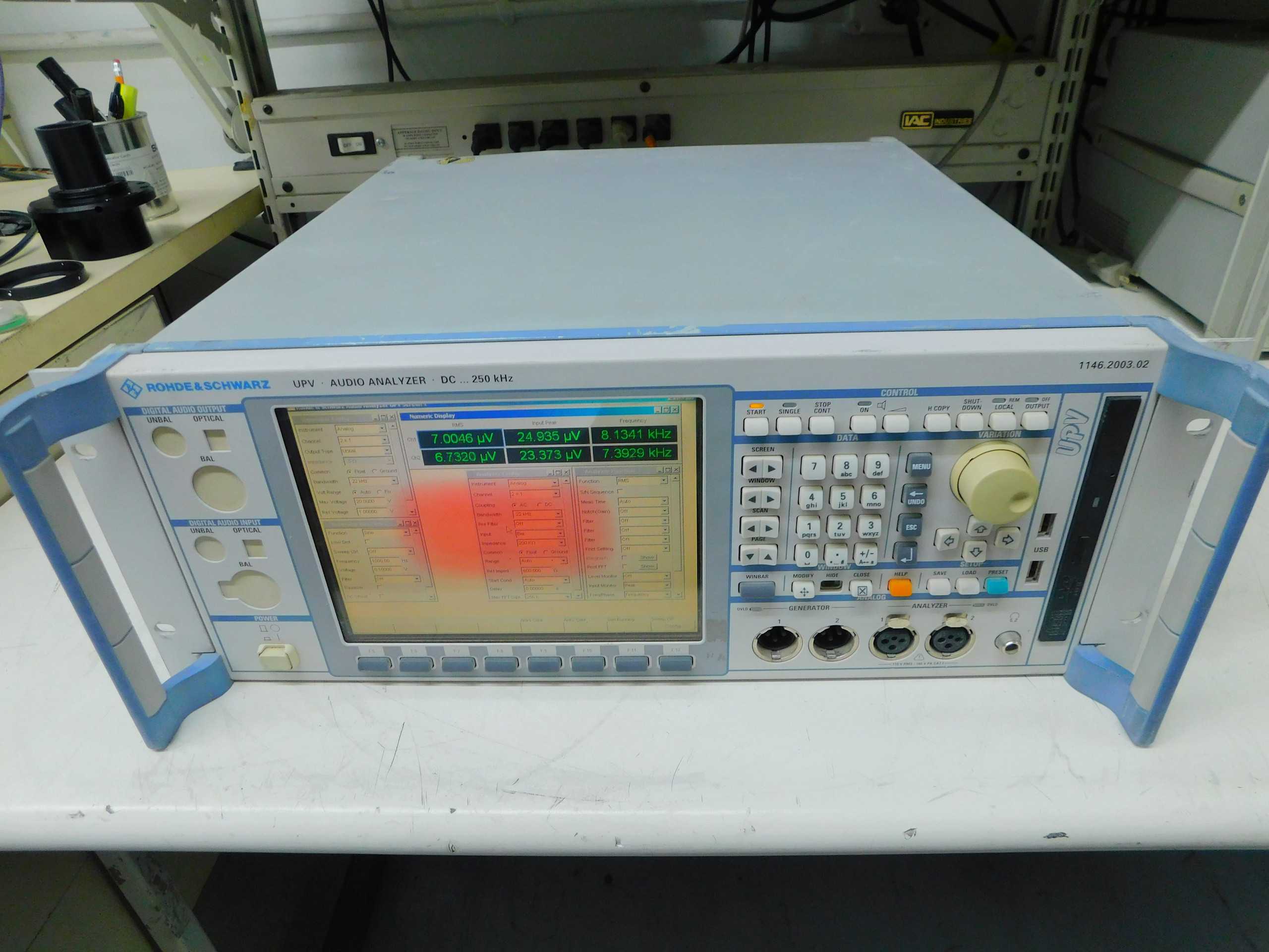 ROHDE & SCHWARZ UPV AUDIO ANALYZER DC..250 KHZ, OPTION K4,B1,B3,U2 - ANALYZER