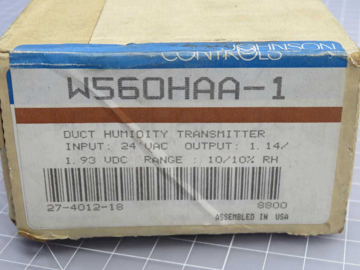 Johnson Controls W560HAA-1 Duct Humidity Temperature Transmitter - HYGROSTATS