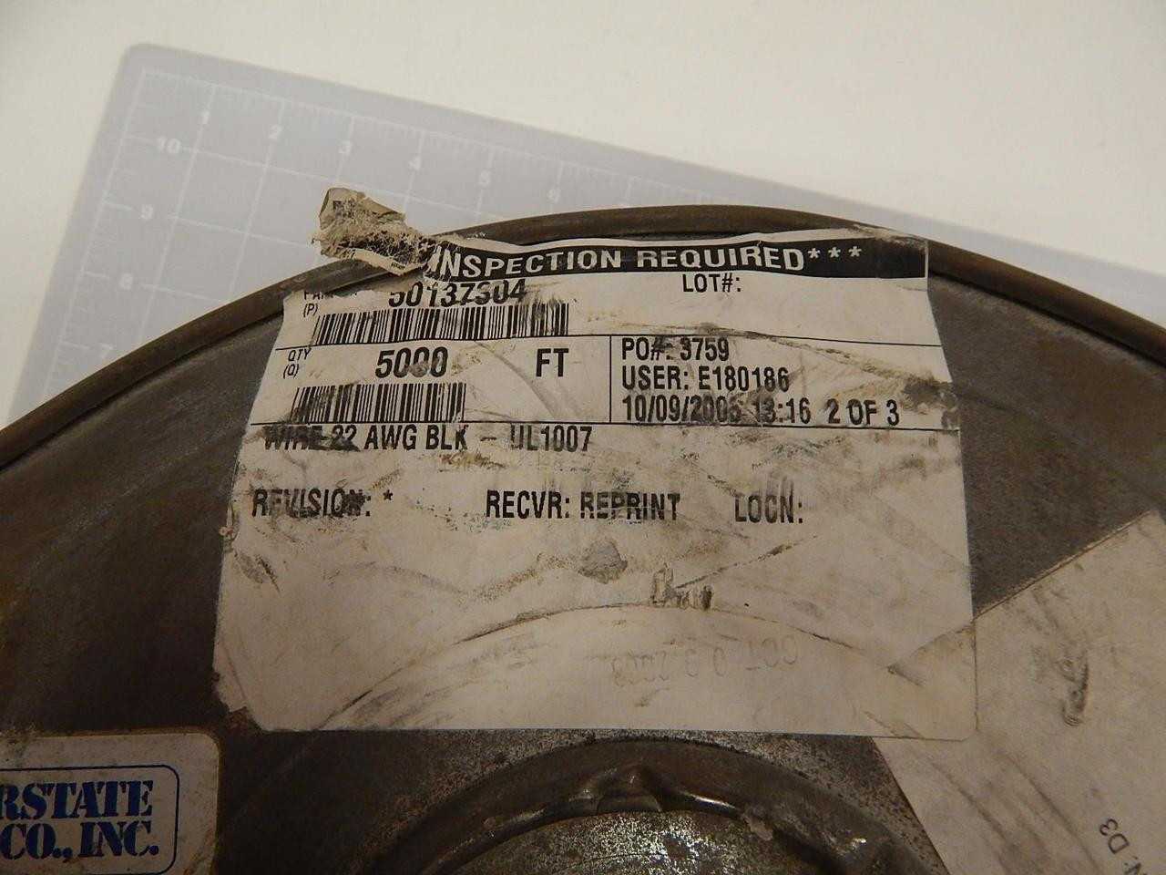 INTERSTATE WIRE WPA-2207-0 50137304 WIRE T58226 - ELECTRICAL WIRE