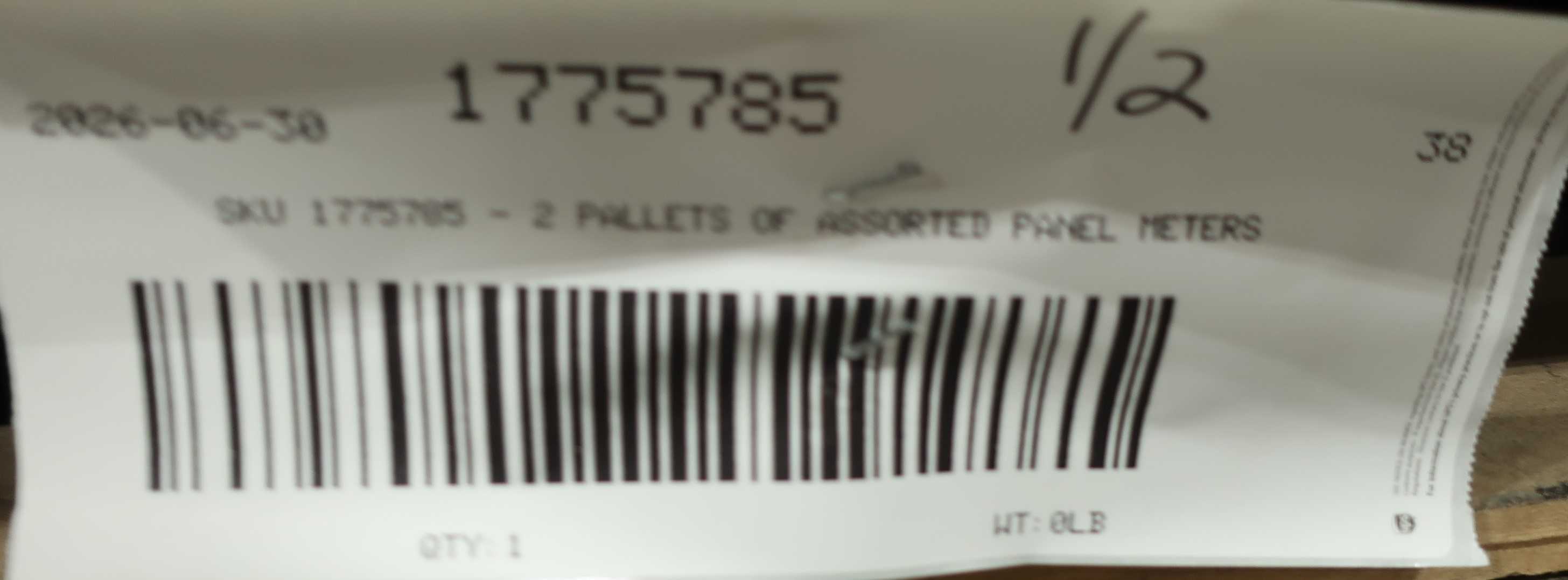 SKU 1775785 - 2 PALLETS OF ASSORTED PANEL METERS - PANEL METERS