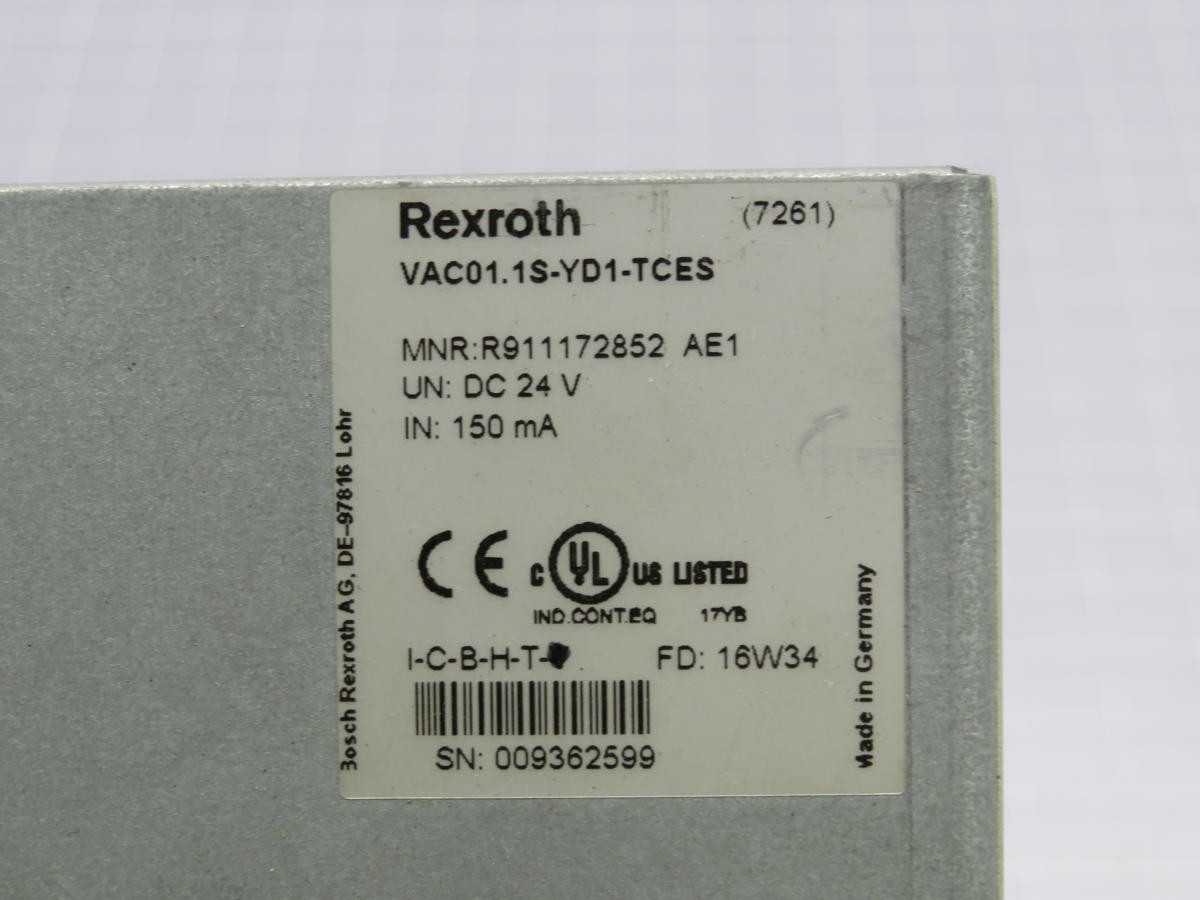 REXROTH VAC01.1S-YD1-TCES R911172852 AE1 DRIVES ACCESORIES MISCELLANEOUS T213436 - SERVO
