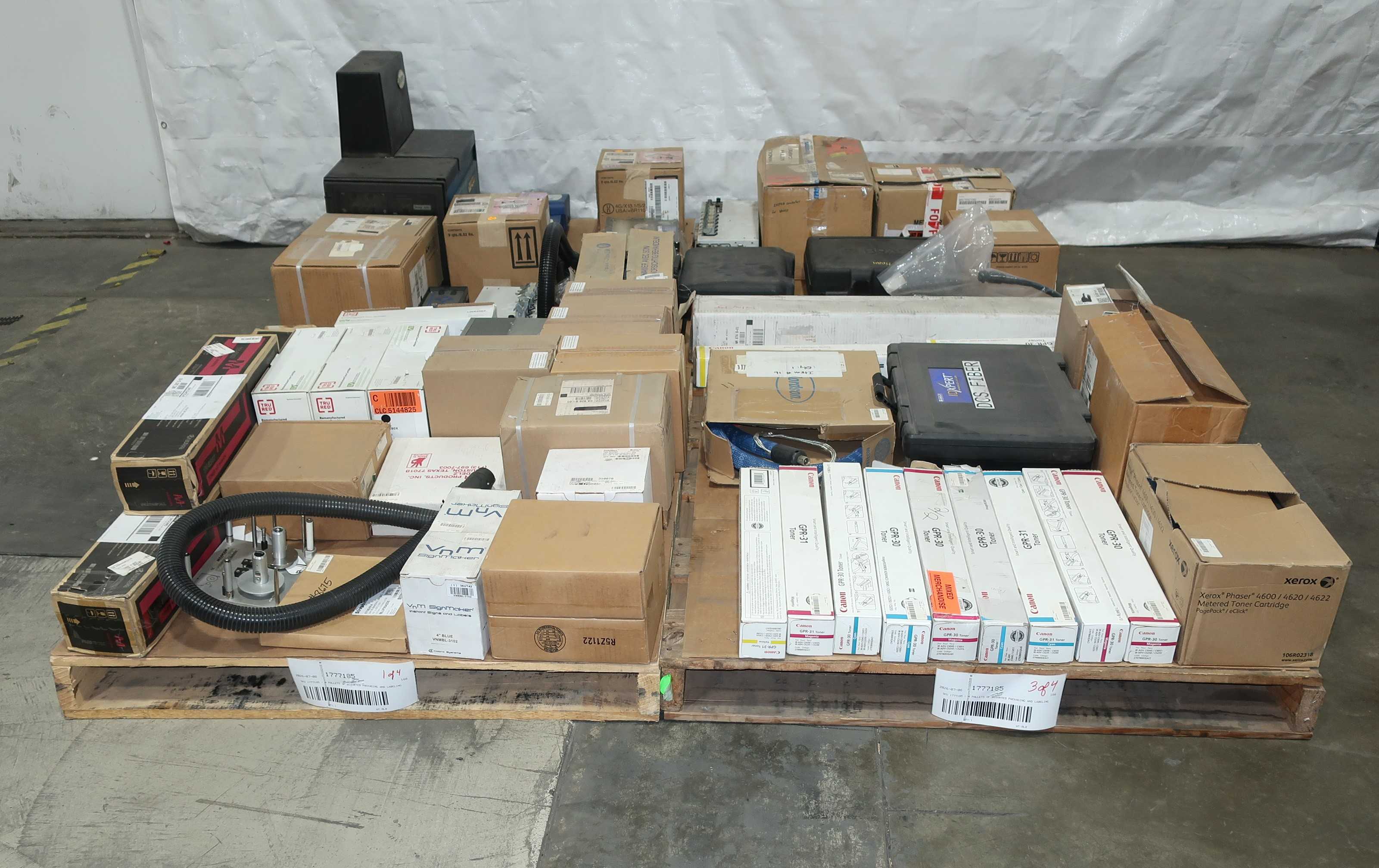 SKU 1777185 - 4 PALLETS OF ASSORTED PACKAGING AND LABELING - PACKAGING