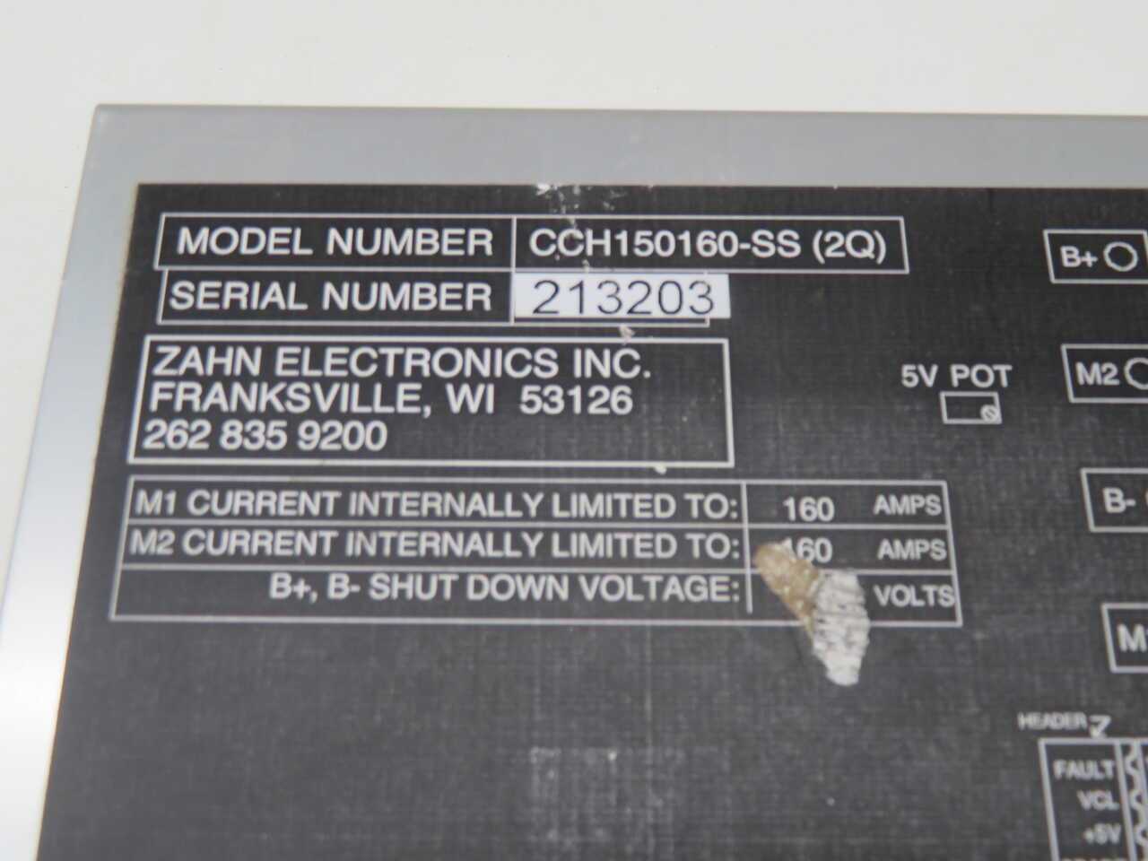 ZAHN ELECTRONICS CCH150160-SS (2Q) STEP DOWN CONVERTER T270542 - CONVERTERS