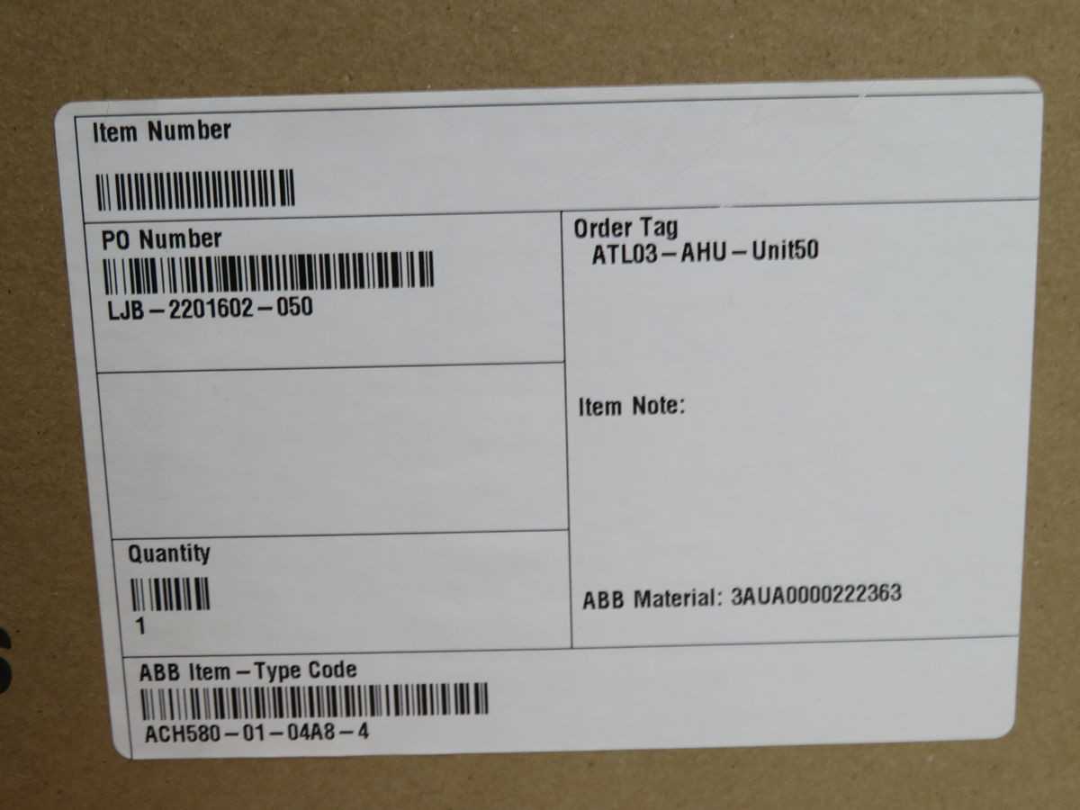 ABB ACH580-01-04A8-4 HVAC DRIVE AC 3.0HP 400/480V 4.8A VT N1 T255125 - AC VFD DRIVES