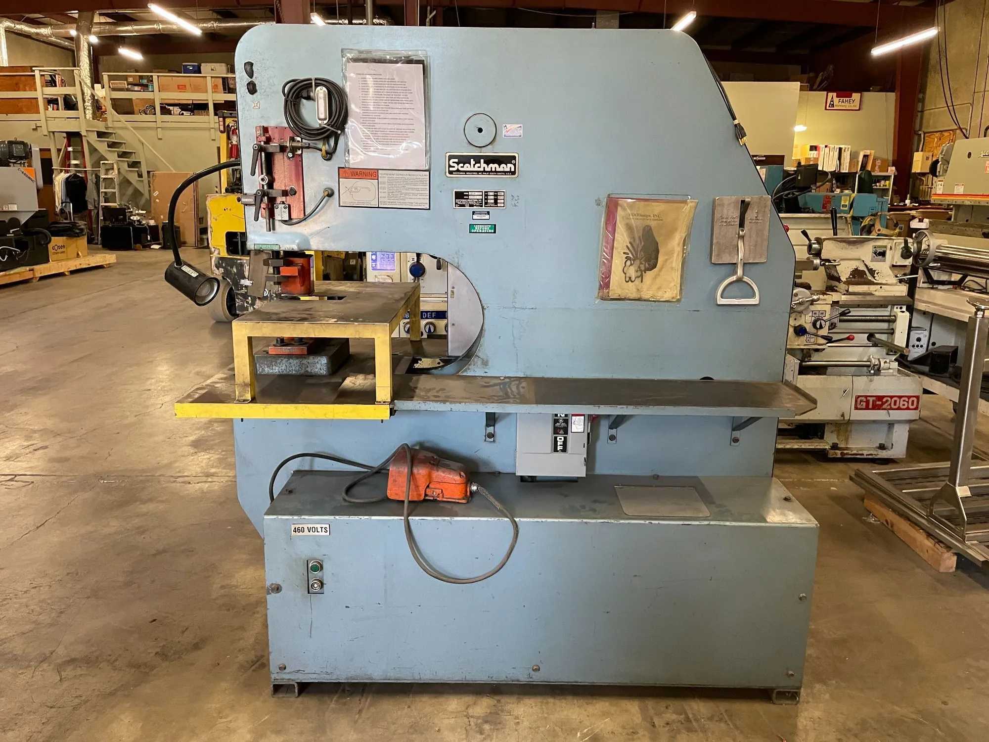 1991 SCOTCHMAN 2450M SINGLE END PUNCH, 50T, 24" THROAT, 430V, 3PH - IRONWORKERS