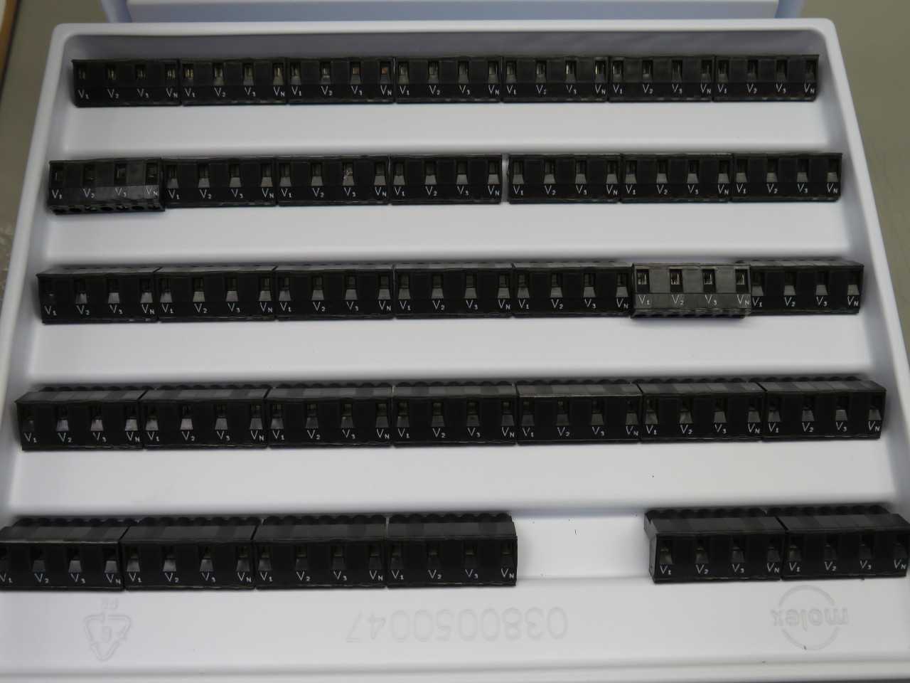 Lot Of 500 Molex 0398790171 SR BTS 197 7 Asy Plug Skip W/Imp T154064 - TERMINAL BLOCKS
