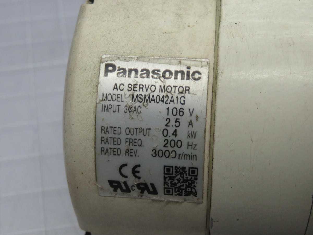 PANASONIC
MSMA042A1G AC SERVO MOTOR
T214722 - SERVO